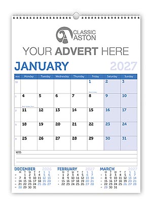 Cal 196 Aston Commercial Wall Calendar