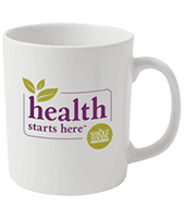 Earthenware promotional mugs