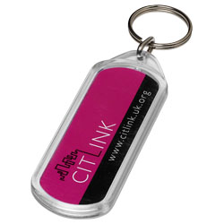 Mode Classic Slim Plastic Promotional Keyring