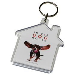 House Shaped Promotional Plastic Keyring