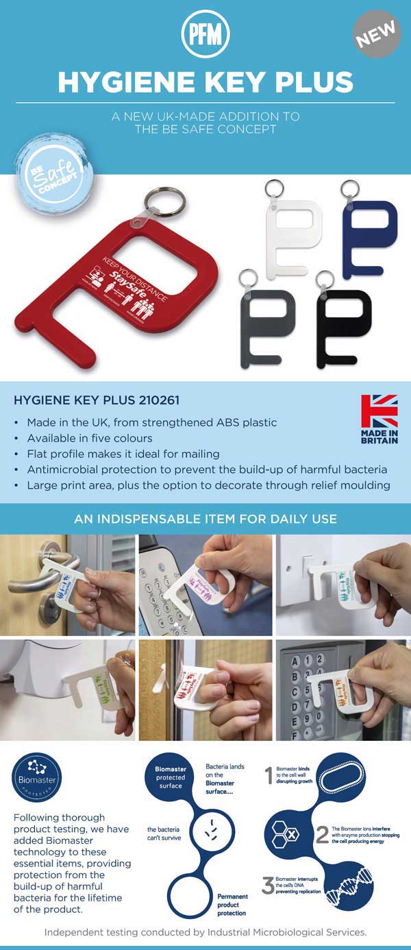 New personalised hygiene keys branded by Printit4u